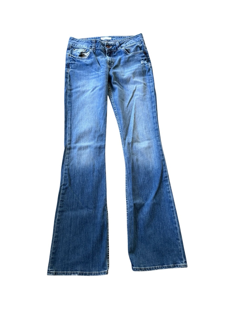 BKE Denim Womens 31 Flare Bootcut Jeans Medium Wash Y2K Distressed